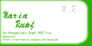 maria rupf business card